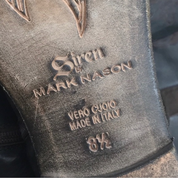 Siren by Mark Nason genuine Leather with Fur stripe down the side Boots - Picture 9 of 11